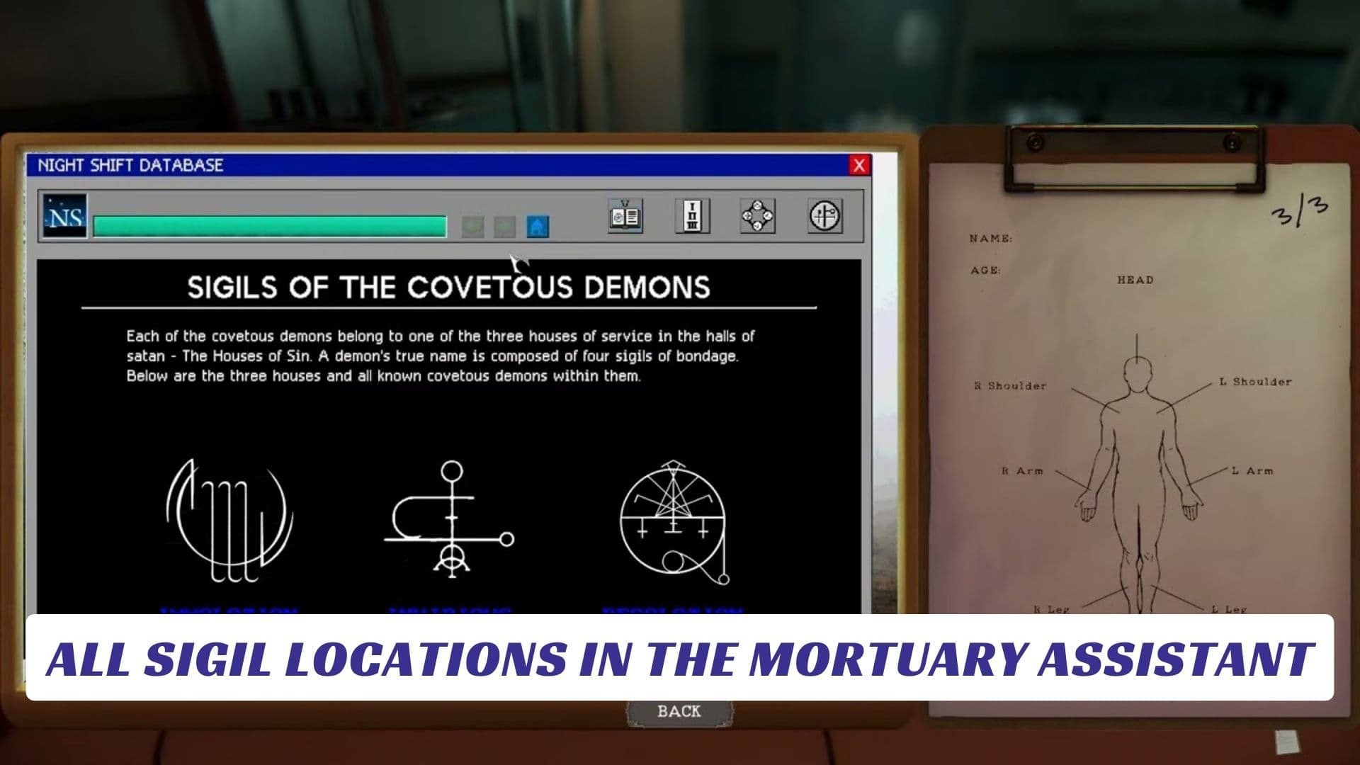 All Sigil Locations In The Mortuary Assistant Lawod 