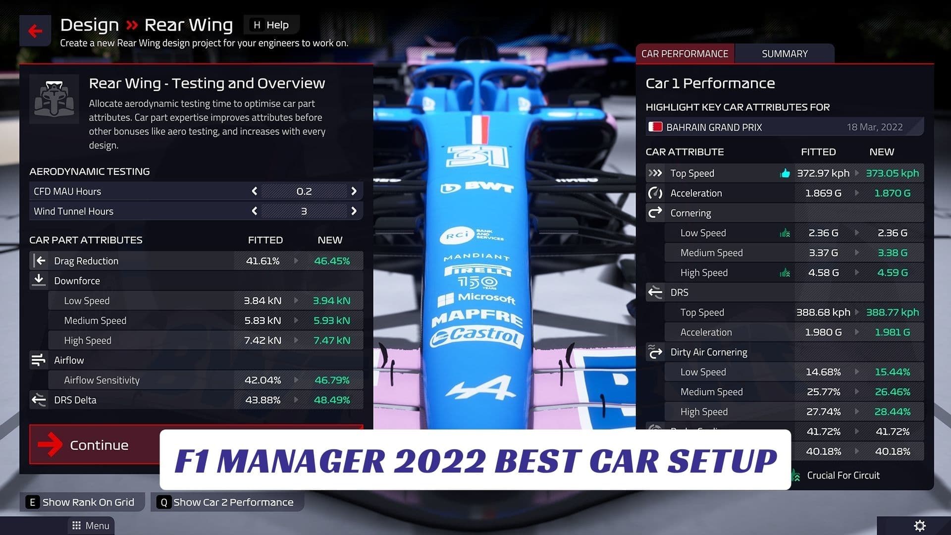 F1 Manager 2022 Best Car Setup Lawod